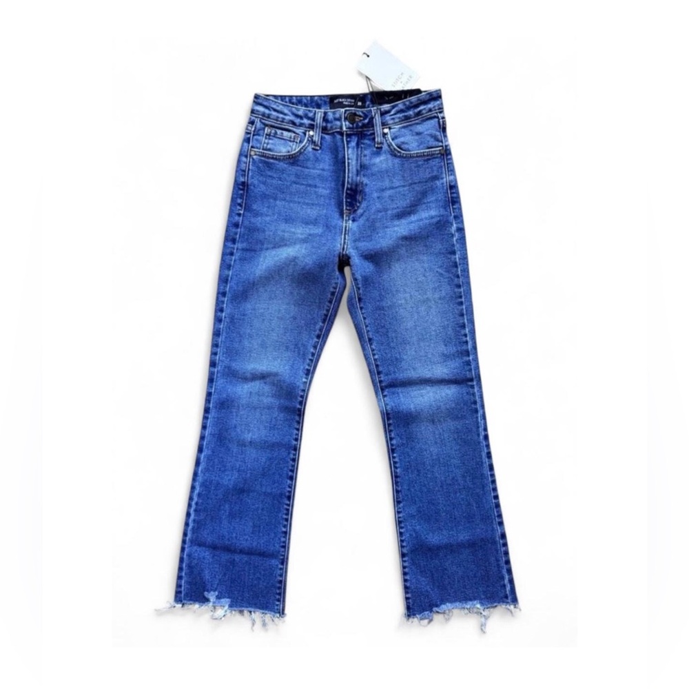 New With Tag Stitch & Feather Made In USA Vintage Cropped Flare Jeans Size 25